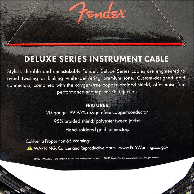 Fender シールドケーブル Deluxe Series Instrument Cable, Straight Straight, 10'