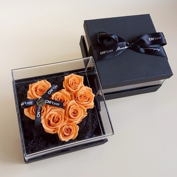 快速出貨🚀【CNFlower】BELOVED 恆星花禮-日落橙  永生花 居家擺飾 裝飾 怎麼放都美