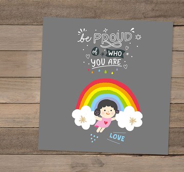 笑花【獨家設計】Rainbow彩虹LOVE  情侶親子客製化