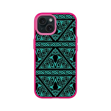 iPhone 15 Clear 粉漾桃 - Assassin's Creed - Valhalla - Crest Pattern