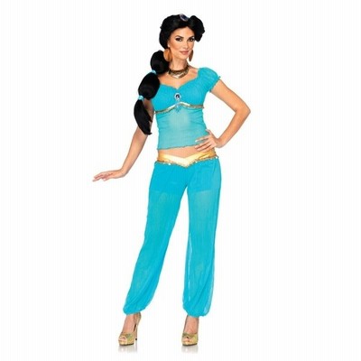 ジャスミン 衣装 コスチューム M 大人女性用 アラジン ディズニー Jasmine Aqua コスプレ 通販 Lineポイント最大get Lineショッピング
