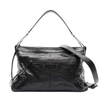 Balenciaga 巴黎世家 Le City Moto Medium 兩用包 黑色 羊皮 866105 1000 【二手名牌BRAND OFF】