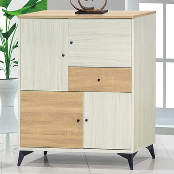 文創集 哈爾貝 時尚3尺四門單抽餐櫃(二色可選)-89.5x40.5x109cm免組