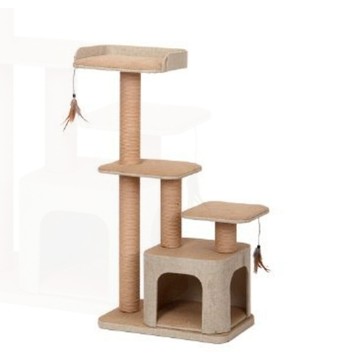 COCO 【免運🔥】美國 Petpals 麻布紙繩遊憩跳台 4層貓跳台PP-5472 貓玩具 貓抓板 獨特的雙洞窩設計