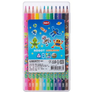 LIBERTY 利百代 機器人 色鉛筆（PP盒）12支 /盒 CC-874-12PP【APP滿額下單4%點數(單一帳號最高1000點)】7/31止