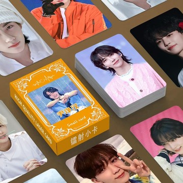 8.4 jeonghan小卡周邊 尹淨漢專輯 尹凈漢鐳射盒裝小卡周邊同款三寸照片圓角覆膜高清LOMO閃卡卡片