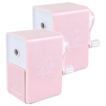 珠友文化 自動進退削筆機 適用直徑8mm鉛筆/色鉛筆  粉色  2個