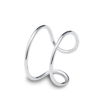 925純銀戒指銀飾-韓版時尚U型設計母親節生日情人節禮物女飾品73dx108【獨家進口】【米蘭精品】