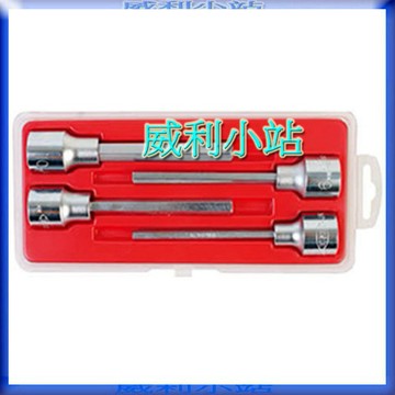 【威利小站】日本 EIGHT 21LB-S4 4支組 組立白金六角凸頭套筒組 (長型) 1/2英吋 頭套筒組