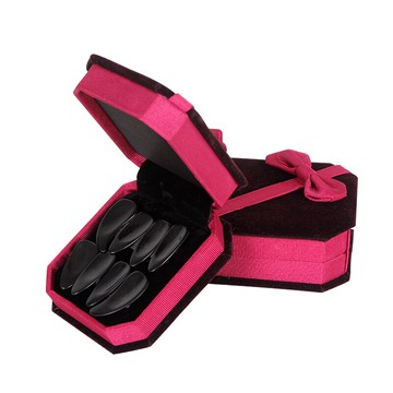 憶銘古箏指甲初學凹槽指甲兒童古箏成人考級古箏黑指甲8只盒裝