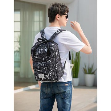 小眾雙肩包男筆記本書包女大學生旅行電腦包通勤后背包輕便旅行包