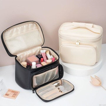 【店鋪熱銷】2025新款化妝包收納大容量可愛方形手提包防水化妝箱洗漱ins爆款