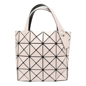 BAO BAO ISSEY MIYAKE 三宅一生 粉米色 PVC Lucent Boxy Mini 手提包 【二手名牌BRAND OFF】