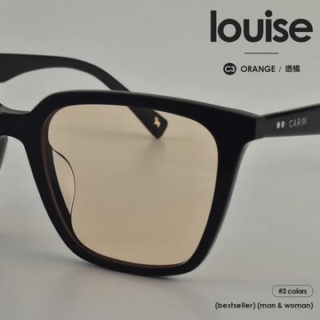 【CARIN】LOUISE C3 53mm 鈦金屬 黑橘 太陽眼鏡/墨鏡 公司貨