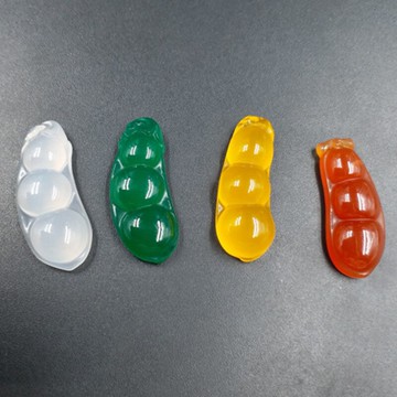 高檔精美 天然玉石a貨白玉髓豆角吊墜 綠玉髓福豆掛件玉墜