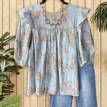 亞馬遜跨境在撞色印花復古寬松百搭拼接長袖襯衣2025春夏款薄款