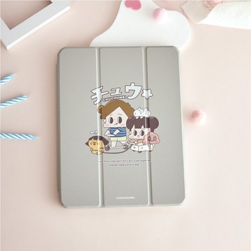 啾啾妹一家五口強悍磁吸iPad三折保護殼