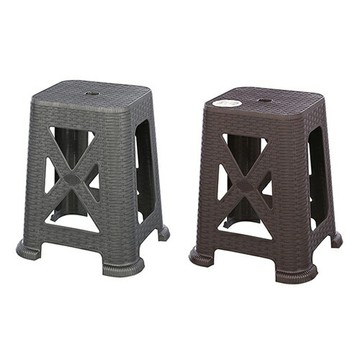 KEYWAY 百威藤藝椅-灰色/咖啡(45cm)【愛買】