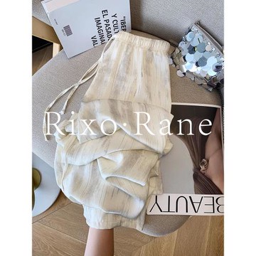 (免運)法國Rixo Rane 顏值敲贊法式冰絲緞面山本闊腿褲直筒垂感休閑褲