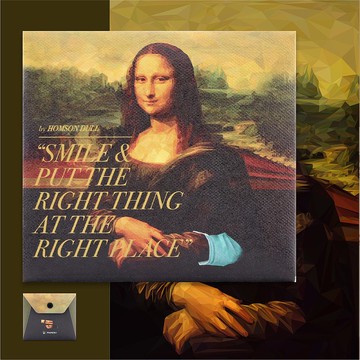 客製化禮物MASKfolio S短版口罩套 名畫系列 - Mona Lisa蒙娜麗莎