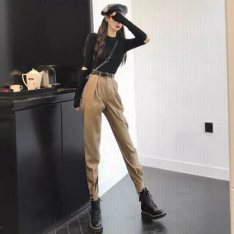 レディース 韓国ファッション 上下2点セット ロングtシャツ アンクルパンツ 長袖 ボトムス 大人かっこいい クール キュート 可愛い お 通販 Lineポイント最大4 0 Get Lineショッピング