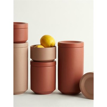 JZ幾致Earth系列絲絨質感瓷器儲物罐陶瓷收納罐雜糧茶罐食品陶罐