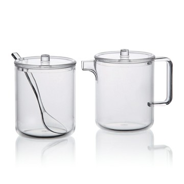 透明壓克力多用途調味料罐附湯匙(1組2入) #4556