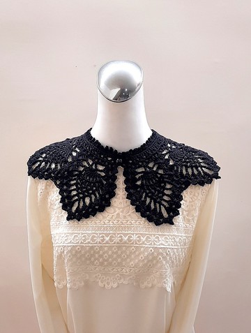 手工編織 花瓣造型裝飾領片(顏色可訂製 假領子 花仙子 造型配件)