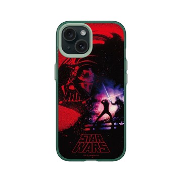 iPhone 15 Clear 憂墨綠 - 迪士尼-星際大戰 Star Wars - 絕地大反攻：路克天行者&達斯維德-海報系列
