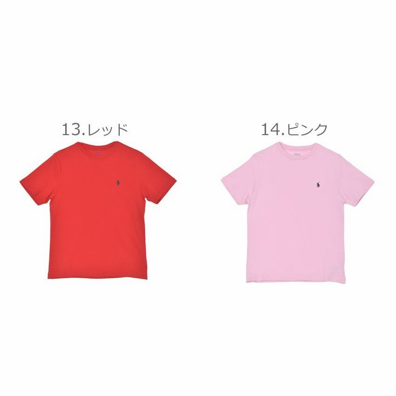 ポロ ラルフローレン レディース Tシャツ ピンク クルーネック M ポロ ラルフローレン POLO RALPH LAUREN ワンポイント クルー