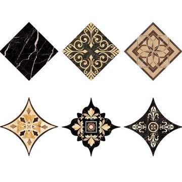 貼花衛生間貼紙貼畫地磚對角貼磁磚臥室角花防水歐式加厚瓷磚