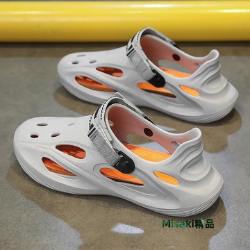 漂流洞洞鞋男款夏季外穿青少年防滑防臭開車拖鞋涉水溯溪沙灘涼鞋-Misaki精品