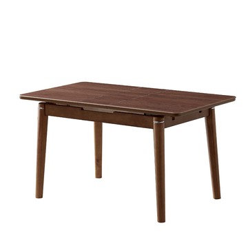 【MUNA家居】H3型4.6尺胡桃玻璃拉合餐桌/不含椅