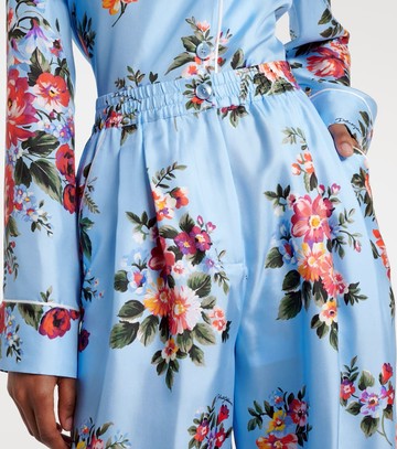 Dolce & Gabbana Floral silk wide-leg pants