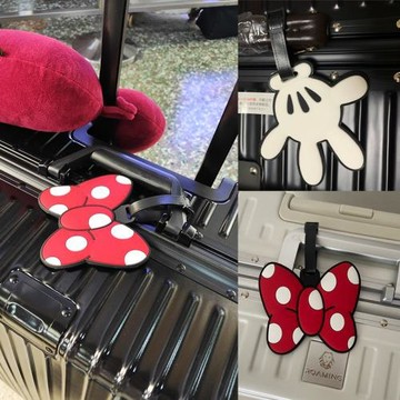 卡通可愛蝴蝶結行李箱牌掛牌登機牌行李牌旅行箱吊牌行李托運登機