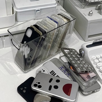 隔日到貨 透明手機殼收納盒 ins長方形整理盒 手機殼收納盒 手機收納盒 桌面整理盒 手賬收納盒 教室手機收納