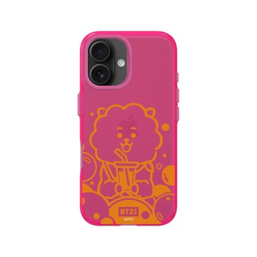 iPhone 16 Clear 粉漾桃 - BT21 - Monochrome RJ