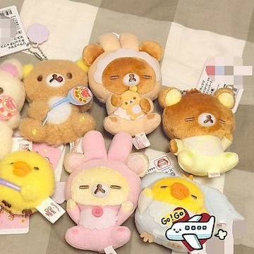 🚀賣場新款🚀輕鬆熊 熊妹兔耳變裝睡夢景品 手玉毛絨公仔掛件