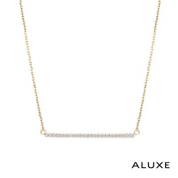 ALUXE 亞立詩 10K金 鑽石項鍊 星河排鑽 NN0989
