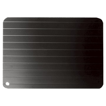 ANTIAN 廚房鋁合金快速解凍菜板 家用物理解凍砧板 凍肉凍魚牛排化冰器 切菜板  黑色  1個  29.5 x 20.8cm