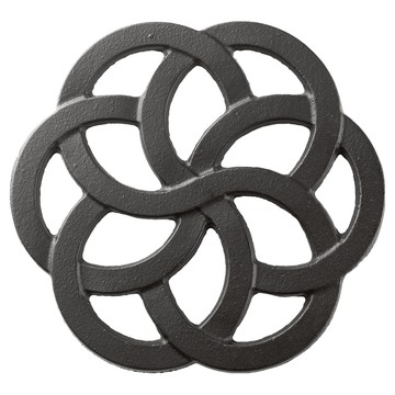 ibili 鑄鐵隔熱墊 圓繞  1個  黑色