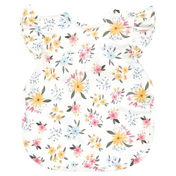 BAPRON BABY 圍兜  碎花公主袖  73%聚酯纖維  27%聚氨酯  1件