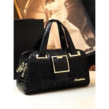 波士頓枕頭女包時尚真皮2025新款手提包大容量蕾絲斜挎包中年媽媽