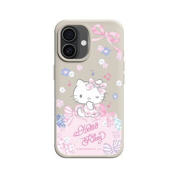 iPhone 16 SolidX 貝殼灰 - 三麗鷗-Hello Kitty - 夢幻蝴蝶結