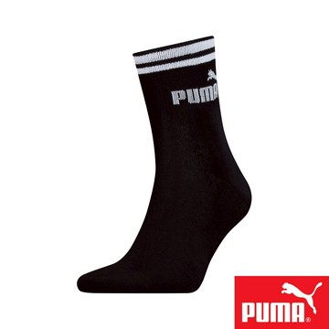 PUMA 經典雙條紋運動中筒襪1雙裝BLACKPINK ROSÉ 網美襪 男襪 女襪 運動襪 小腿襪 簡約 高彈 黑襪