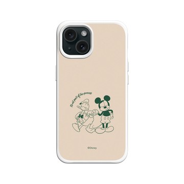 iPhone 15 SolidX 白 - 迪士尼-米奇 Mickey - 米奇與唐老鴨 - 碰拳