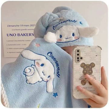 ✨臺灣出貨✨新款毛球玉桂狗幹發帽女超強吸水速幹學生成人擦頭髮毛巾吸水浴帽