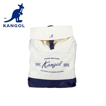 KANGOL 英國 袋鼠 撞色掀蓋雙肩包  後背包【65558742】 包包 17吋 筆電包