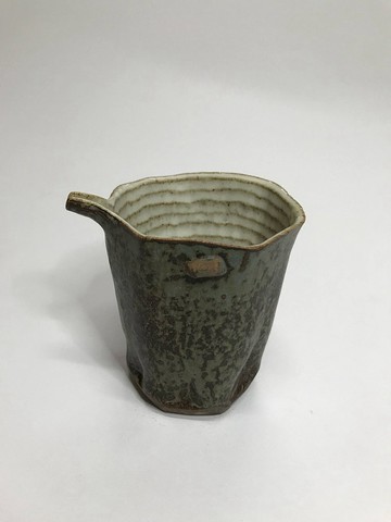 曾永鴻  灰釉刻紋茶海