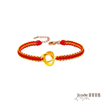 Jcode真愛密碼金飾 纏綿三世硬金編織女手鍊